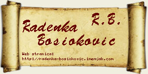 Radenka Bosioković vizit kartica